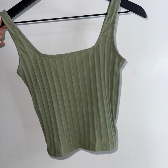 COTTON ON Olive Green Ribbed Tank Top - Picture 1 of 4